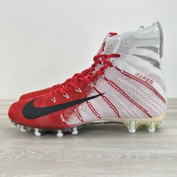 Nike Vapor Untouchable 3 Elite Football Cleats White Gym Red AO3006-160 Mens 12 - Picture 2 of 11